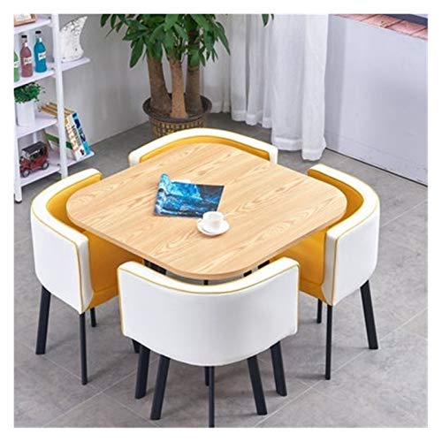 Office Business Hotel Lobby Dining Table Set, Simple Office Reception Room Table and Chair Set, Table Office Reception Negotiation Table Coffee Shop Hotel Lounge Solid Wood Round Table (Color : A) (C