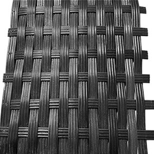 Eagles Wicker Repair Kit, 230Ft/70m Synthetic Rattan Repair Material Waterproof Flat Ribbon for Garden Patio Furniture and Rattan Chair Sofa Basket(8mm W x1.2mm THK)-Black Stripes