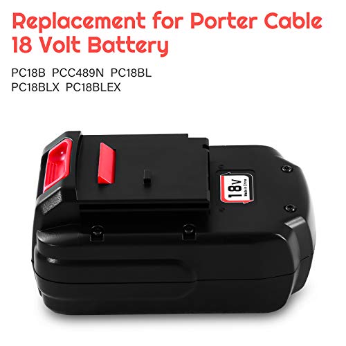 2Packs Upgraded to 4.0Ah High Capacity Ni-Mh PC18B Replacement Battery Compatible with Porter Cable 18V Battery PCC489N PCMVC PCXMVC Cordless Tools