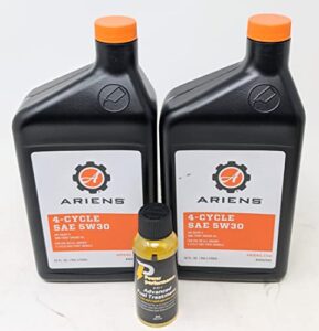 ariens 000676 sae 5w-30 sno-thro engine oil quart (2-pack) and fuel treatment