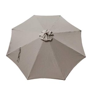 formosa covers 11 foot 8 ribs replacement umbrella canopy for outdoor octagonal market patio (canopy only) (taupe)