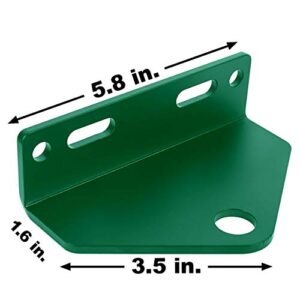 Universal Zero Turn Lawn Mower Trailer Hitch 5 Inch Heavy Duty Steel - Including Installation Hardware (Green)