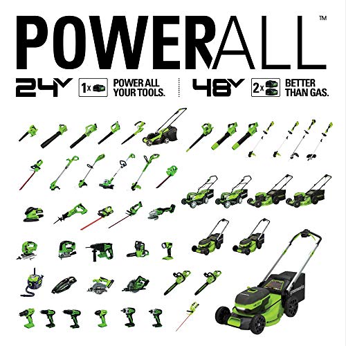 Greenworks 24V 20-Inch Cordless Hedge Trimmer, Battery Not Included, HT24B01