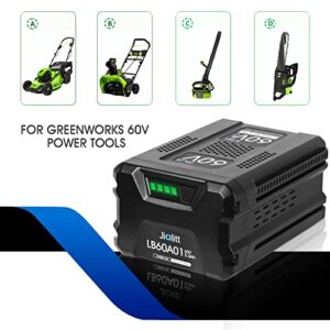 Jialitt 60V 5.0Ah Replacement for Greenworks Pro 60V Battery Max Lithium Ion LB60A00 LB60A01 LB60A02 LB60A03(Not for Kobalt&Powerworks)