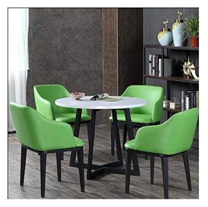 office business hotel lobby dining table set, table and chair combination restaurant bar farmhouse balcony tea shop reception leather lounge study cake shop round table ( color : green , size : 60cm )