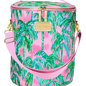 Lilly Pulitzer Pink/Green Insulated Soft Beach Cooler with Adjustable/Removable Strap and Double Zipper Close, Suite Views