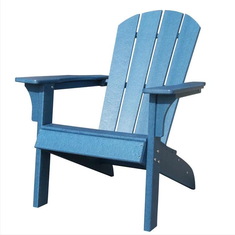 SDKOA Adirondack Chairs Plastic Weather Resistant, Outdoor Chairs Like Real Wood, Adirondack Chair Set of 2Widely Used in Outdoor, Patio, Fire Pit, Deck, Outside, Garden, Campfire Chairs-Navy Blue