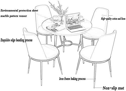 Office Business Hotel Lobby Dining Table Set, Business Coffee Table Office Table and Chair Set, Office Table and Chair Set Creative Round Table Study Living Room Bedroom Home Company Company Shop Rece