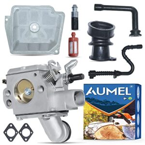aumel c3r-s236 carburetor carb gasket kit for stihl ms361 ms 361 chainsaw replace # 1135 120 0601 w/air fuel oil filter line intake manifold.