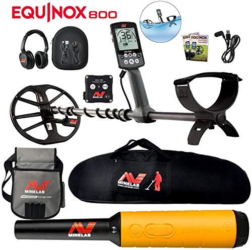 Minelab Equinox 800 Metal Detector w/Pro Find 35, Carry Bag, Finds Pouch