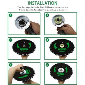 CZS 9 Inch 20T Chainsaw Tooth Brush Cutter Blades, Weed Eater Blade for Cutter, Trimmer, Weed Eater, Lawnmower (Different Adapter Kit Included)