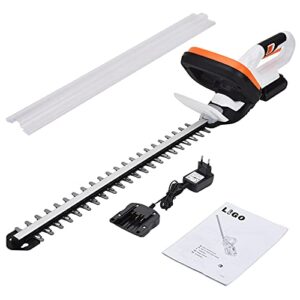 ligo electric hedge trimmer, 20v power cordless hedge trimmer bush trimmer vibration-proof hedge trimmers with 2000mah li-ion battery and charger