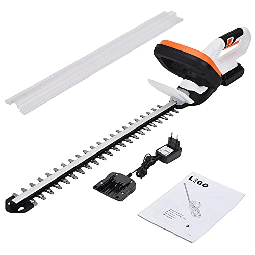 LIGO Electric Hedge Trimmer, 20V Power Cordless Hedge Trimmer Bush Trimmer Vibration-proof Hedge Trimmers with 2000mAh Li-Ion Battery and Charger