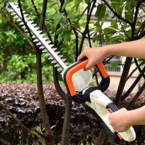 LIGO Electric Hedge Trimmer, 20V Power Cordless Hedge Trimmer Bush Trimmer Vibration-proof Hedge Trimmers with 2000mAh Li-Ion Battery and Charger