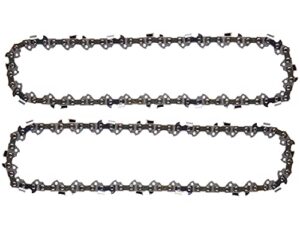 2-pack 16″ replacement chain for worx wg300 wg303 wg303.1 wg304 chainsaw chain blade 57dl 3/8lp .05