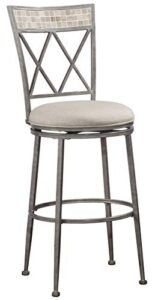 hillsdale furniture milestone counter stool, height, aged pewter