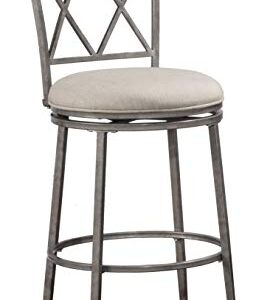 Hillsdale Furniture Milestone Counter Stool, Height, Aged Pewter