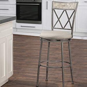 Hillsdale Furniture Milestone Counter Stool, Height, Aged Pewter