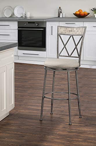 Hillsdale Furniture Milestone Counter Stool, Height, Aged Pewter