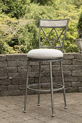 Hillsdale Furniture Milestone Counter Stool, Height, Aged Pewter