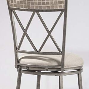 Hillsdale Furniture Milestone Counter Stool, Height, Aged Pewter