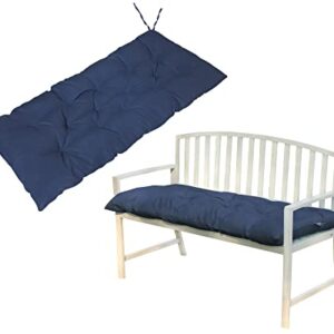 COSNUOSA Outdoor Bench Cushion Waterproof Outdoor Loveseat Cushions Swing Cushions Bench Cushions for Indoor Furniture Navy 60x20 Inches