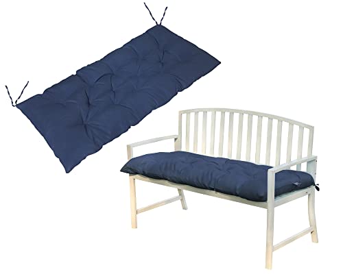 COSNUOSA Outdoor Bench Cushion Waterproof Outdoor Loveseat Cushions Swing Cushions Bench Cushions for Indoor Furniture Navy 60x20 Inches