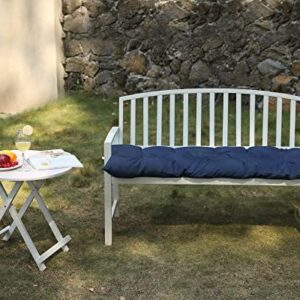 COSNUOSA Outdoor Bench Cushion Waterproof Outdoor Loveseat Cushions Swing Cushions Bench Cushions for Indoor Furniture Navy 60x20 Inches