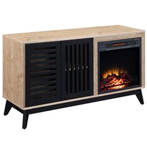 SDGH Furniture Fireplace in Oak & Espresso Finish