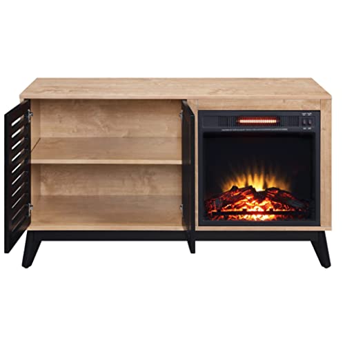 SDGH Furniture Fireplace in Oak & Espresso Finish