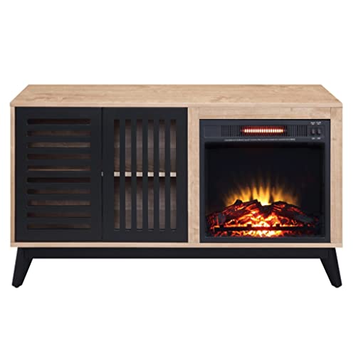 SDGH Furniture Fireplace in Oak & Espresso Finish