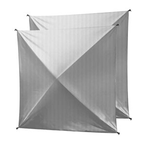 xgear pop up hub screen house sun shelter canopy wind/sun panel – 2 pack grey