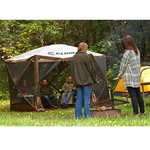 CLAM Quick-Set Escape 11.5 x 11.5 Ft Portable Pop Up Camping Outdoor Gazebo Screen Tent Canopy Shelter & Carry Bag with 6 Wind & Sun Panels Accessory