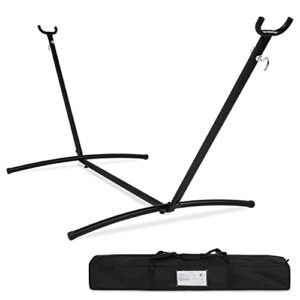 mghh hammock stand only, heavy duty stand for hammock 450lbs capacity, portable hammock holder for outdoor, patio or indoor with portable carrying case (alloy steel, stand only)