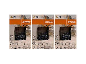 3 pk) 16″ stihl chainsaw picco micro oilomatic saw chain 61pmm355 3/8p .043 55dl