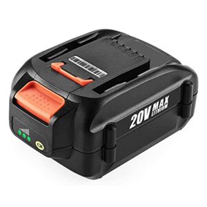 powilling 20v 5.0ah replacement battery for worx 20v battery wa3578 wa3520 with power level indicator compatible with worx 20-volt cordless power tools wg163 wg170 wg546.9 replacement for worx battery