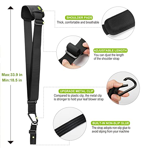 Eloptop Trimmer Strap for Weed Eater Shoulder Strap Harness [Upgraded Metal-Clip], Compatible with EGO String Trimmer, Leaf Blower