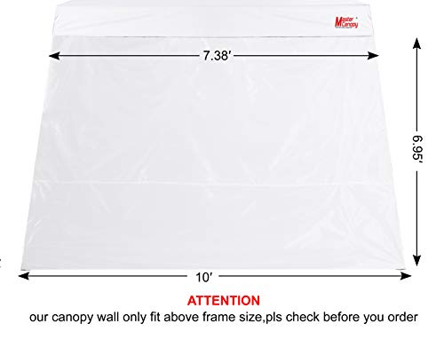 MASTERCANOPY Canopy Sidewall for 10x10 Slant Leg Canopy Tent 1pc White