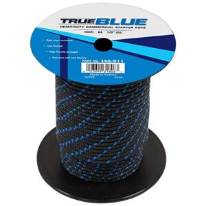 stens new trueblue 100′ starter rope 146-911 compatible with size 4, length 100′, made by an oem supplier, packaging typebranded spool, high wear resistant, low stretch, high tensile strength