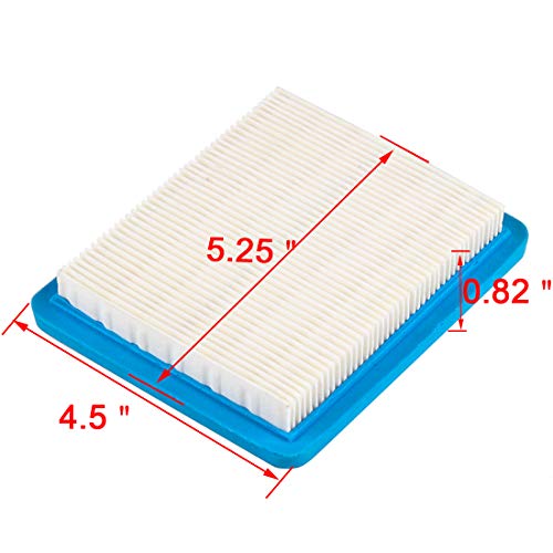 Dxent 491588S Air Filter 491588 399959 for Briggs and Stratton 625e 675ex 725ex Troy-Bilt TB110 TB230 TB130 TB210 3.5-6.75 Gross HP LG491588JD Push Lawn Mower w Pre Filter Fuel Filter Spark Plug