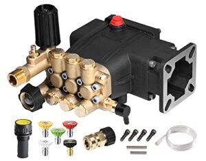 yamatic horizontal triplex pressure washer pump 3/4″ shaft 3300 psi @ 3.0 gpm 5.5-8 hp replacement for most brand honda simpson 90036 90039 and more