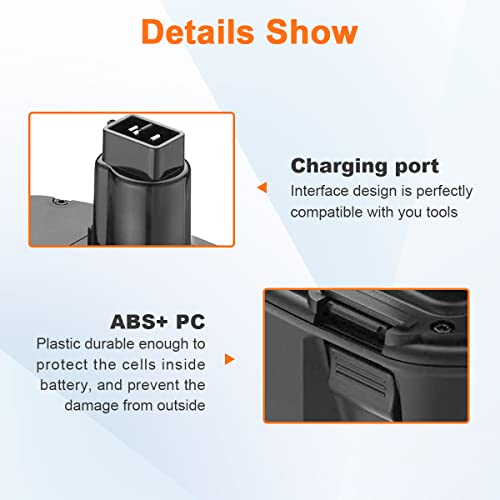 2Pack 14.4V 4.0Ah DC9091 Ni-Mh Replacement Battery for Dewalt 14.4Volt XRP DW9091 DW9094 DE9038 DE9091 DE9092 Batteries