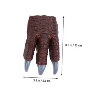 Alasum 2 pcs Jurassic Halloween Party Velociraptor Dino Decor Prop Toy Animal Rubber Glove Puppets for Style Decoration Realistic Claw Accessories Dinasour Plastic Kids Adult Role Adults