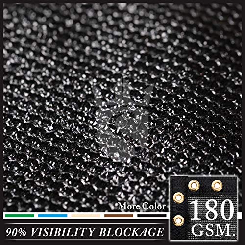 Royal Shade 5' x 50' Black Fence Privacy Screen Windscreen Cover Netting Mesh Fabric Cloth - Get Your Privacy Today, Stop Neighbor Seeing-Through Stop Dogs Barking Protect Property WE Make Custom Size