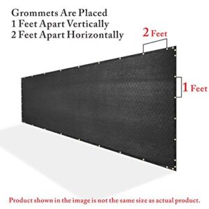 Royal Shade 5' x 50' Black Fence Privacy Screen Windscreen Cover Netting Mesh Fabric Cloth - Get Your Privacy Today, Stop Neighbor Seeing-Through Stop Dogs Barking Protect Property WE Make Custom Size