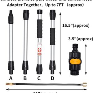 JooMoo Gutter Cleaning Tools - Gutter Cleaners from The Ground, Telescoping Cleaner Wand for Garden Hose