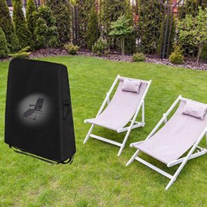 Linkool Outdoor Folding Zero Gravity Chairs Cover for 2 Pcs Sun Loungers Recliners Waterproof 90x110 CM