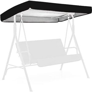 bturyt replacement canopy for swing seat 3 seater garden hammock cover, 210d oxford cloth patio swing top cover with 4 reinforced corner pockets(top cover only)