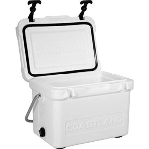 coastland bay series 15 quart cooler premium lightweight everyday use insulated cooler, white (cb15)