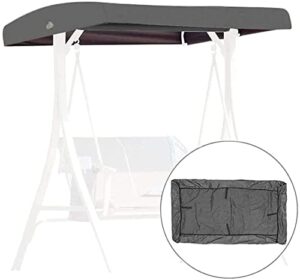 bturyt 210d oxford cloth patio swing top cover with 4 reinforced corner pockets,replacement canopy for swing seat 3 seater garden hammock cover-(top cover only)